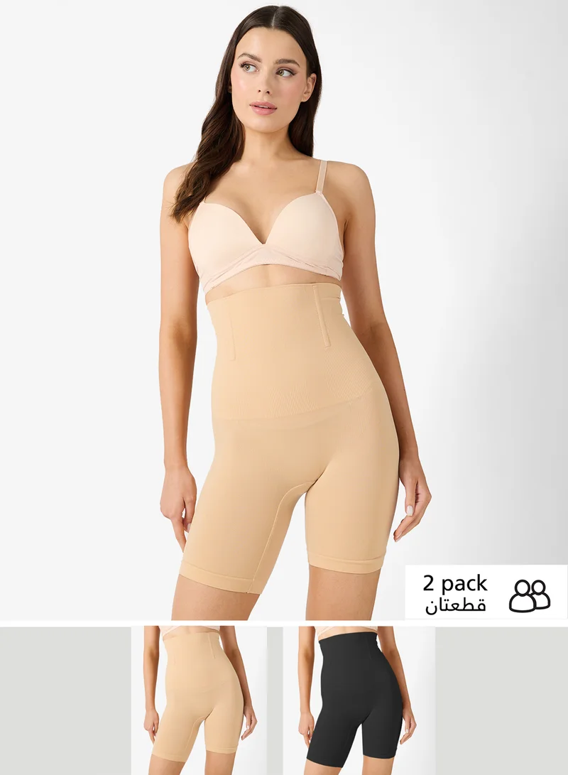 جينجر 2PC High Waist Tummy Control Bottom Lifting Shapewear